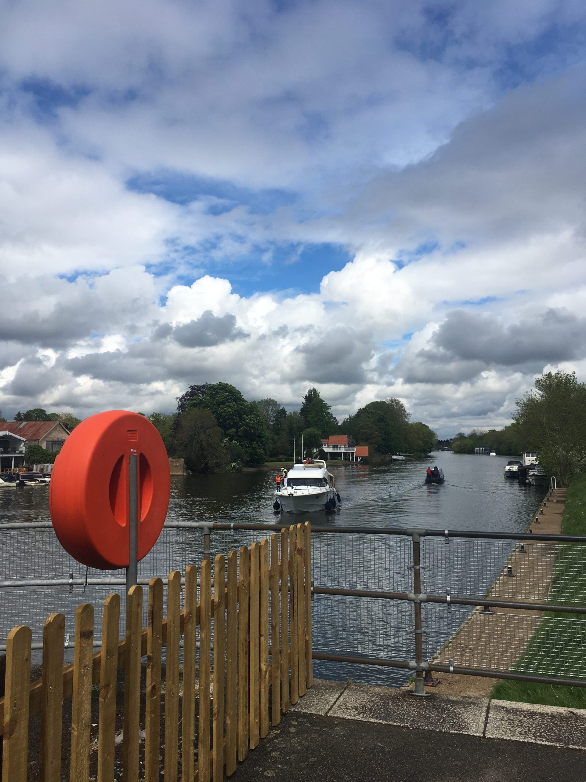 The river Thames next to Weybridge where I cycle on weekends.